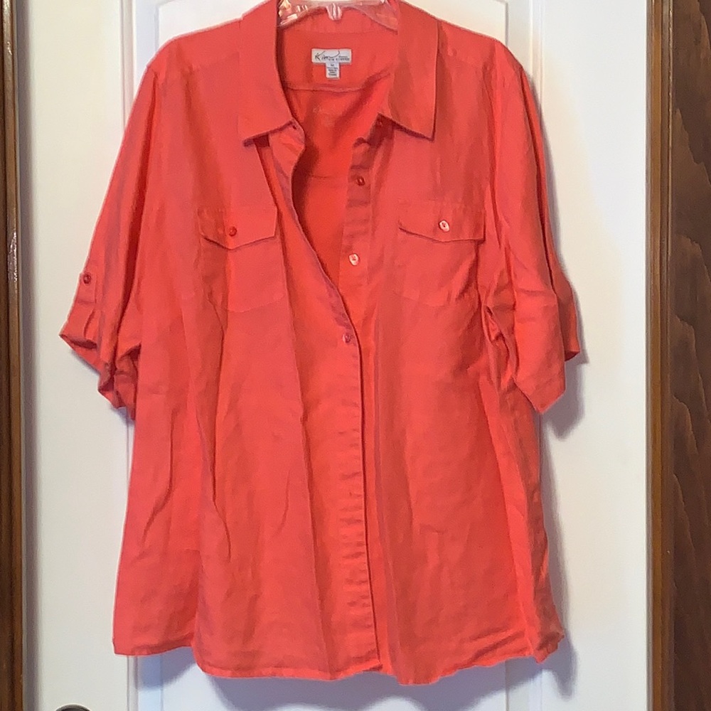 blouse with matching knit shell (Lane Bryant)